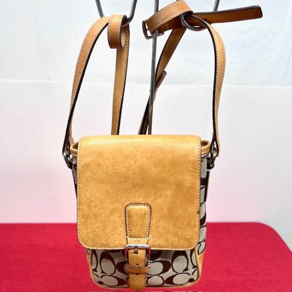 Men/Women Mini Coach Crossbody #6098 Leather & Convas  + Christian Dior  Handker - Picture 13 of 16